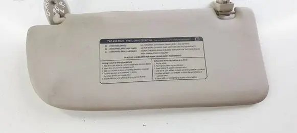 Isuzu D-Max Sun visor