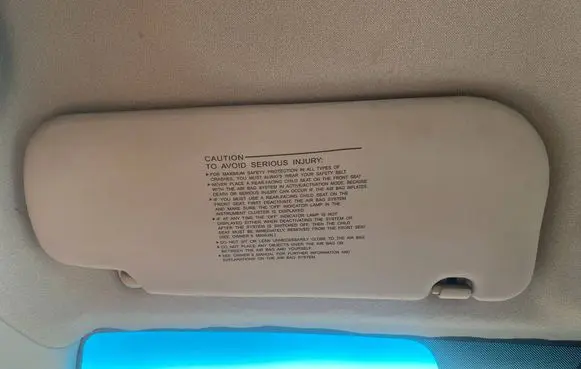 KIA Picanto Sun visor