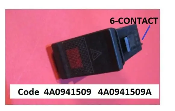 Audi A6 S6 C4 4A Hazard light switch 4A0941509 4A0941509A