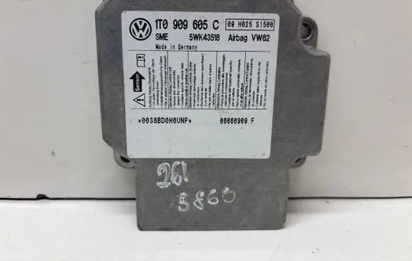 Volkswagen Touran I Airbag control unit/module 1T0909605C