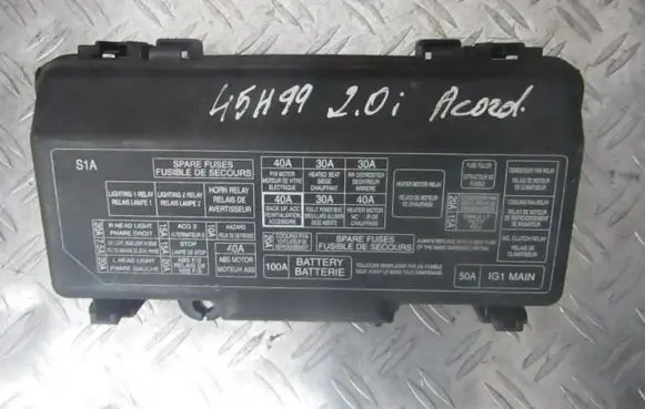 Honda Accord Fuse box set 3825as1ae200 3825a-s1a-e200