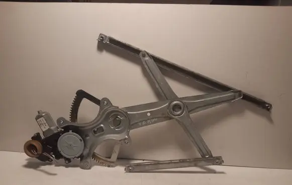 Rear door window regulator with motor