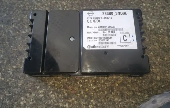 Nissan Leaf I (ZE0) Other control units/modules 283B03ND0E