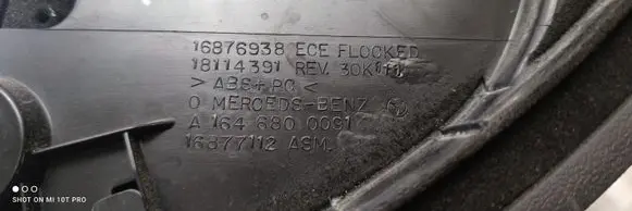 Mercedes-Benz ML W164 Glove box A1646800091