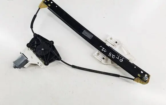 Rear door window regulator with motor