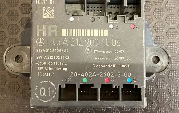 Mercedes-Benz C W204 Door control unit/module A2128208626 A2129004006 A2129029902