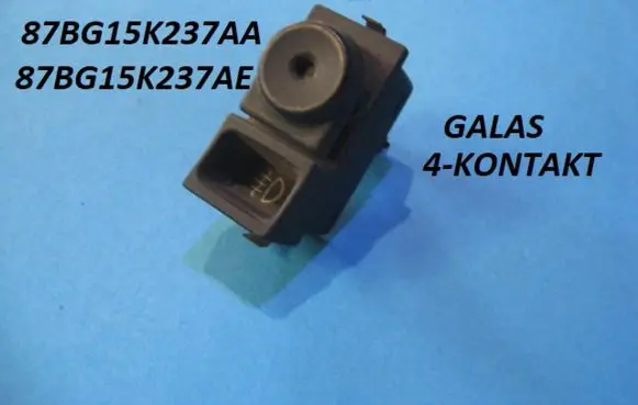 Ford Sierra Fog light switch 87BG15K237AA 87BG15K237AE