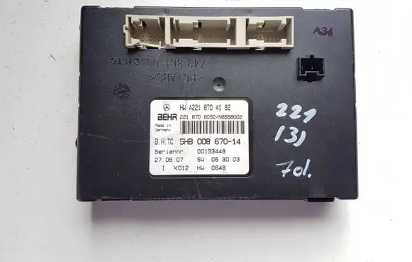 Mercedes-Benz S W221 Climate control unit A2218704192 2218708092