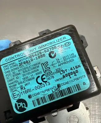 Hyundai Ioniq 5 Immobilizer control unit/module 95420G2700 2010DJ4509 116RI000313
