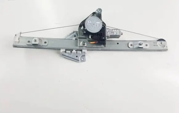 Rear door window regulator with motor