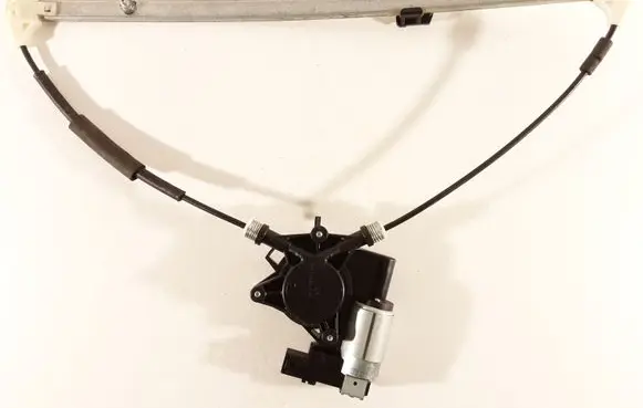 Rear door window regulator with motor