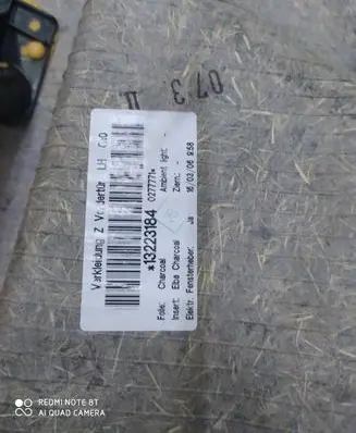 Opel Zafira B Front door card panel trim 13223184 13223185