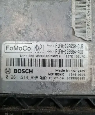 Ford Focus Engine control unit/module F1FA12B684AEB F1FA12A650DJB 0261S14998