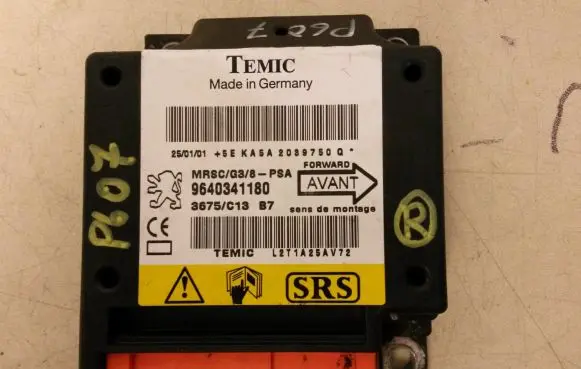 Peugeot 607 Airbag control unit/module 9640341180