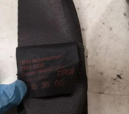 Citroen C3 Rear seatbelt 96408573XX