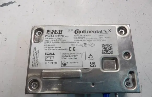 Renault Clio V Bluetooth control unit module 2591A7327R 0019116 00069960