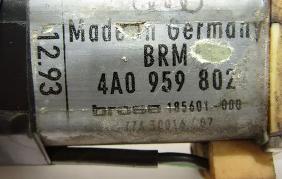 Front door window regulator motor
