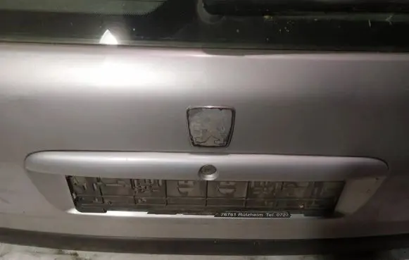 Trunk door license plate light bar