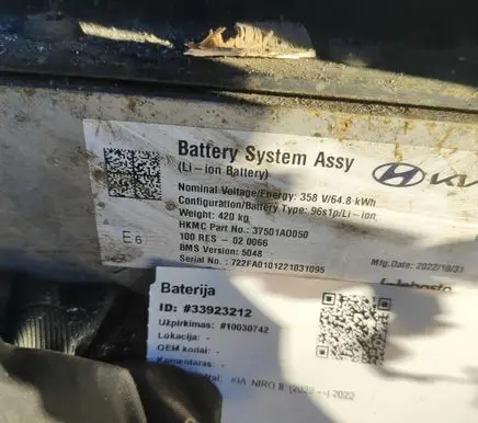 KIA Niro Hybrid / electric car battery 37501AO050