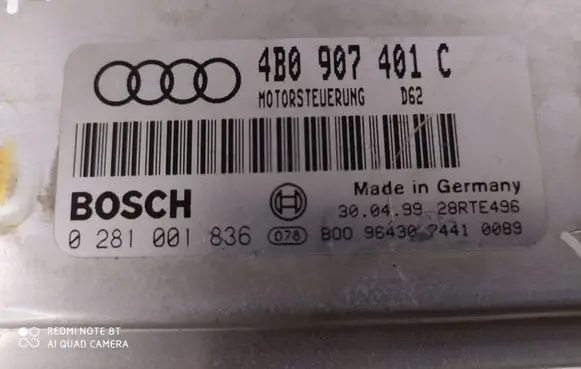 Audi A6 S6 C5 4B Engine control unit/module 4B0907401C 0281001836