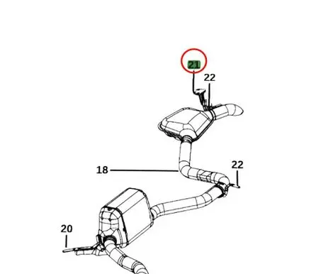 Chrysler Pacifica Muffler mount bracket/holder 68250056AA