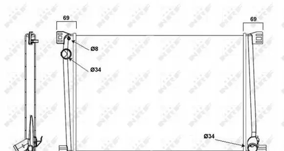 Mini One - Cooper Coupe R56 Coolant radiator 17118675266