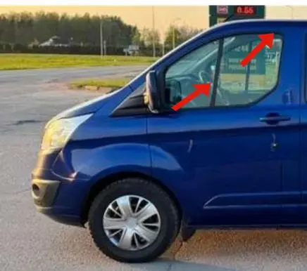 Ford Transit Custom Rubber seal front coupe door window 