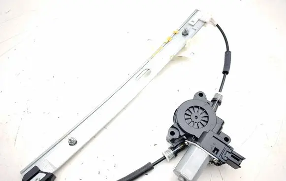 Rear door window regulator with motor