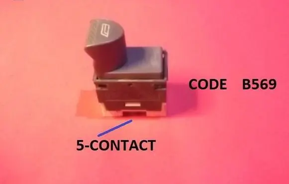 Fiat Multipla Electric window control switch B569