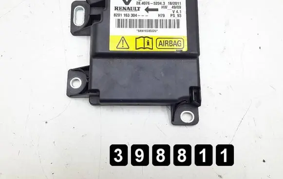 Dacia Duster Airbag control unit/module 8201163304 28407652043
