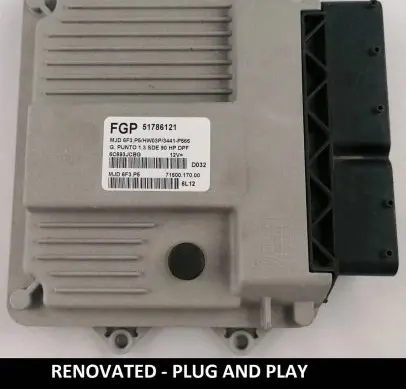 Fiat Punto (199) Engine control unit/module ECU 51786121 7160017000 6C693JCBG
