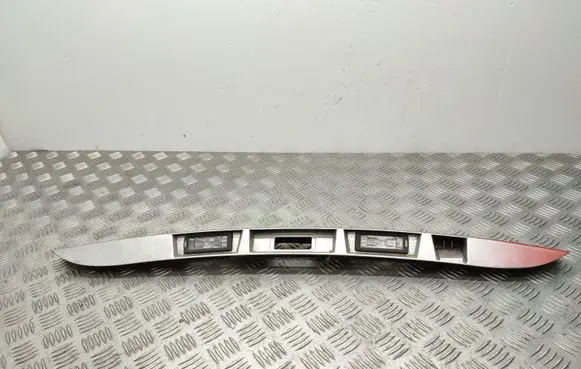 Trunk door license plate light bar