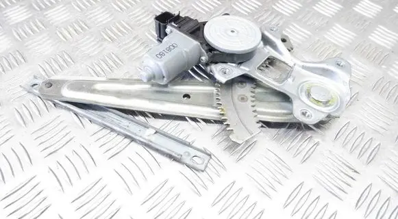 Rear door window regulator with motor