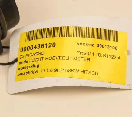 Citroen DS3 Mass air flow meter 9683282980