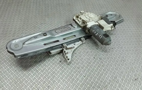 Rear door window regulator with motor