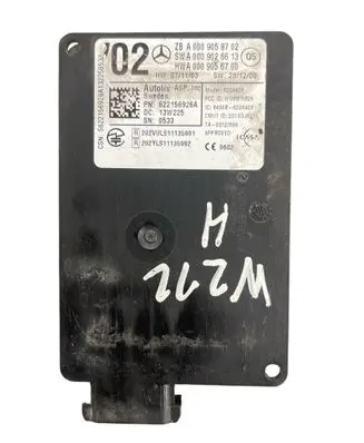 Mercedes-Benz E W212 Blind spot module A0009058702 A0009026613
