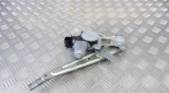 Rear door window regulator with motor