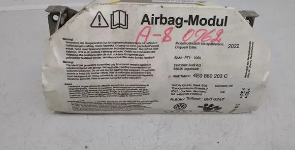 Audi A8 S8 D3 4E Passenger airbag 4E0880203C