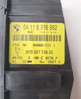 BMW 3 E46 Climate control unit 6916882