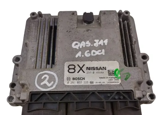 Nissan Qashqai Engine control unit/module ECU 23710HX44A 0281032229