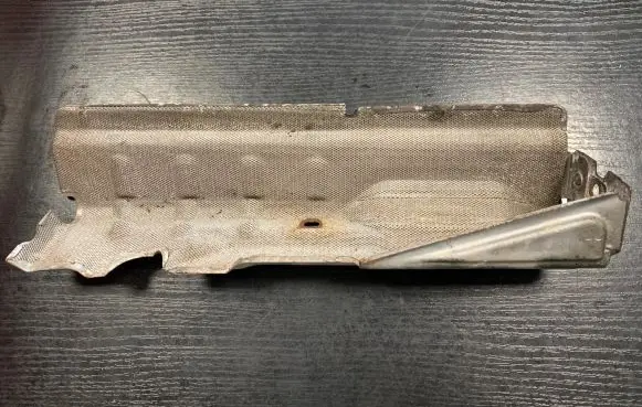 Heat shield in engine bay