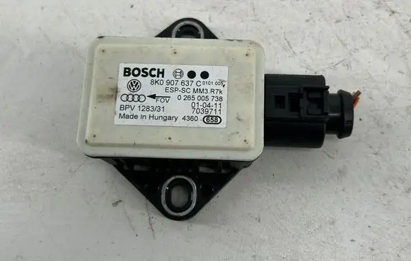 Audi A4 S4 B8 8K ESP acceleration yaw rate sensor 8K0907637C 0265005738 7039711