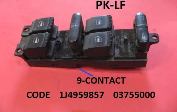 Skoda Octavia Mk1 (1U) Electric window control switch 1J4959857 03755000