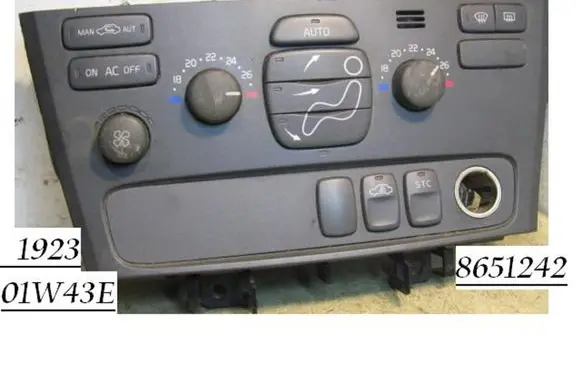 Volvo V70 Climate control unit 8651242 01W43E