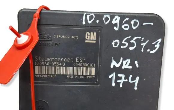 Opel Astra H ABS control unit/module S27635174 10096005543 13246535