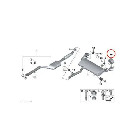 BMW iX3 G08 Muffler ending 9894675 2012052