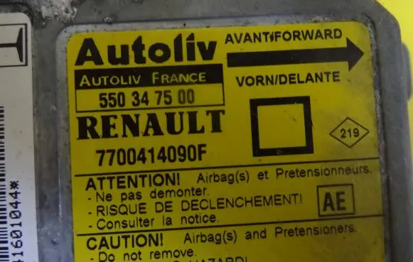 Renault Megane I Airbag control unit/module 7700414090F 550347500