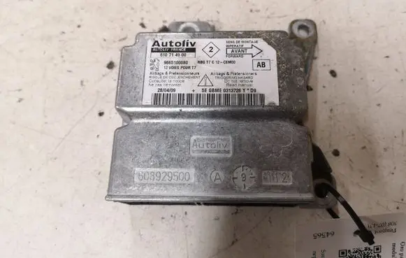 Peugeot 308 Airbag control unit/module 610714900 9665100080