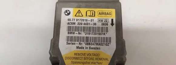 BMW 5 E60 E61 Airbag control unit/module 65779172019 220443136