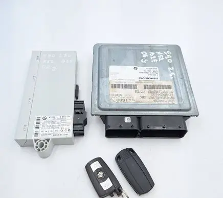 BMW 3 E90 E91 Engine ECU kit and lock set 7555361 MSV70 CAS2